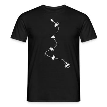 Intercepteur Mikofon Espion Agent Secret - T-shirt homme - noir - Devant - AI Model Male 178 light (178cm)