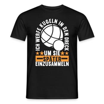 Boule Boulespieler - Männer T-Shirt - Schwarz - Vorne - AI Model Male 178 light (178cm)