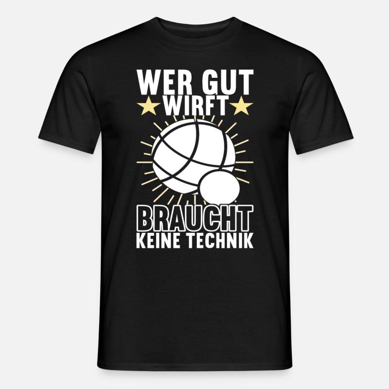Boule Boulespieler - Männer T-Shirt - Schwarz
