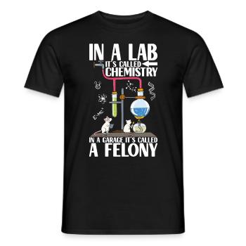Chimiste chimiste - T-shirt homme - noir - Devant - AI Model Male 178 light (178cm)