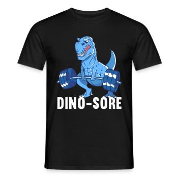 Dino Fitness Weightlifting - Men's T-Shirt - black - Front - AI Model Male 178 light (178cm)