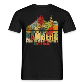 Bamberg City of Bamberg - Men's T-Shirt - black - Front - AI Model Male 178 light (178cm)