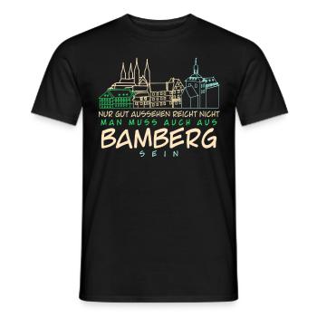 Bamberg Sites Bamberger - T-shirt homme - noir - Devant - AI Model Male 178 light (178cm)