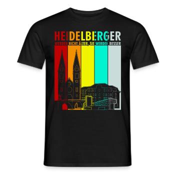 Heidelberg Kirche Heidelberger - Männer T-Shirt - Schwarz - Vorne - AI Model Male 178 light (178cm)