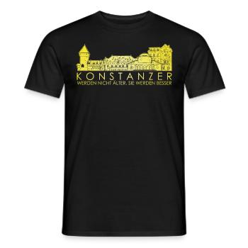 Konstanz Bodensee Konstanzer - Männer T-Shirt - Schwarz - Vorne - AI Model Male 178 light (178cm)