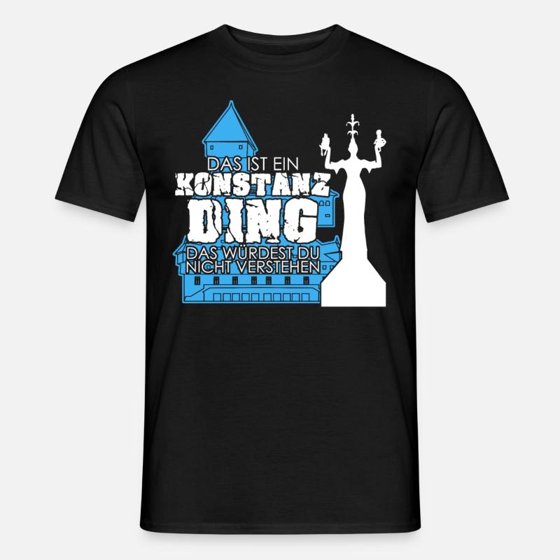 Konstanz Bodensee Spruch Konstanzer - Männer T-Shirt - Schwarz