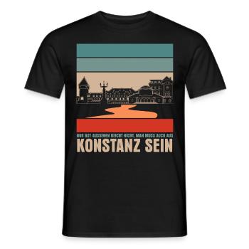 Konstanz Bodensee Witz Konstanzer - Männer T-Shirt - Schwarz - Vorne - AI Model Male 178 light (178cm)