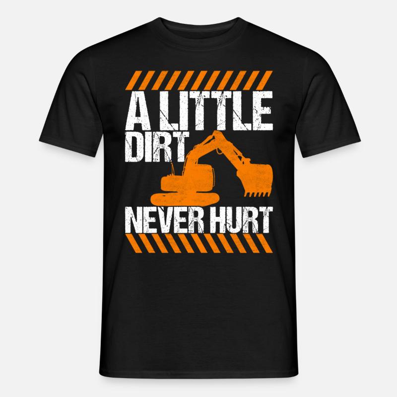 Baustelle Bagger Baggerfahrer - Männer T-Shirt - Schwarz