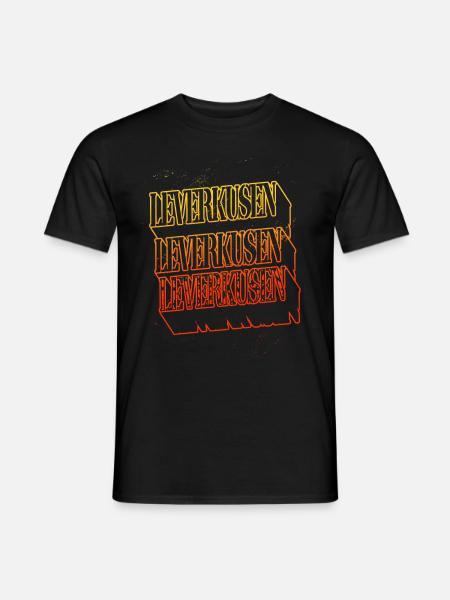 Leverkusen Germany City Skyline Font - Men's T-Shirt - black