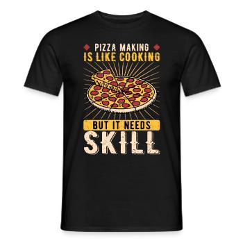 Pizza baker Pizza baker Pizzaiolo - Men's T-Shirt - black - Front - AI Model Male 178 light (178cm)