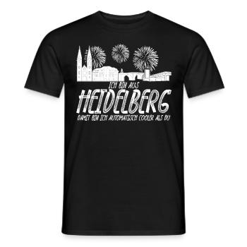 Heidelberg - T-shirt homme - noir - Devant - AI Model Male 178 light (178cm)