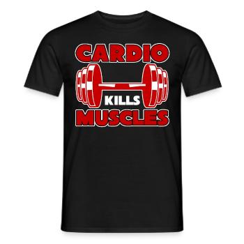 Bodybuilder Cardio Strongman - Men's T-Shirt - black - Front - AI Model Male 178 light (178cm)