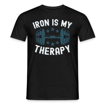 Bodybuilder Gym Fitness Dumbbell Strongman - T-shirt homme - noir - Devant - AI Model Male 178 light (178cm)