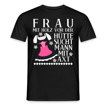 Single Frau Dirndl Alleinstehend - Männer T-Shirt - Schwarz - Vorne - AI Model Male 178 light (178cm)