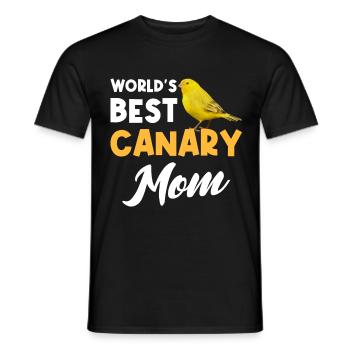 World's Best Canary Mom Songbird / Mother's Day - Men's T-Shirt - black - Front - AI Model Male 178 light (178cm)