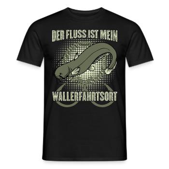 Angler Waller Angelsport Angeln Fisch - Männer T-Shirt - Schwarz - Vorne - AI Model Male 178 light (178cm)