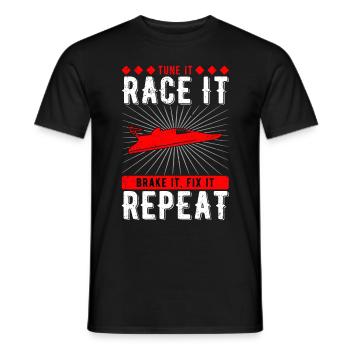 Drag Boat Racing Drag Boot Rennen - T-shirt homme - noir - Devant - AI Model Male 178 light (178cm)