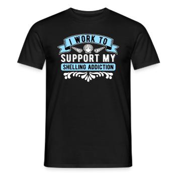 Collecteurs de coquillages Collecte des coquillages - T-shirt homme - noir - Devant - AI Model Male 178 light (178cm)