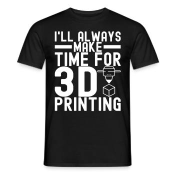 3 D Drucken - Männer T-Shirt - Schwarz - Vorne - AI Model Male 178 light (178cm)
