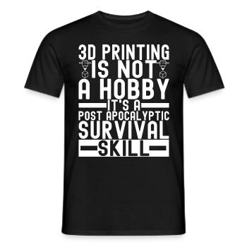 3 D Drucken - Männer T-Shirt - Schwarz - Vorne - AI Model Male 178 light (178cm)