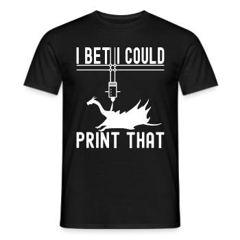 3 D Drucken - Männer T-Shirt - Schwarz - Vorne - AI Model Male 178 light (178cm)