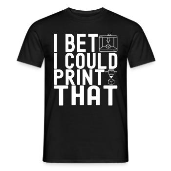 3 D Drucken - Männer T-Shirt - Schwarz - Vorne - AI Model Male 178 light (178cm)