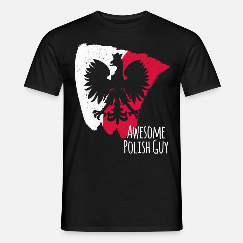 Polen Pole Flagge Polnisch - Männer T-Shirt - Schwarz