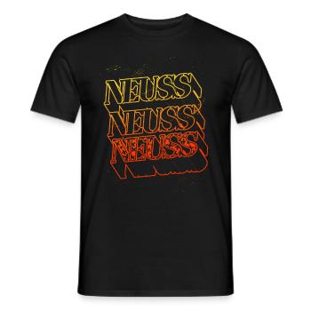 Neuss Deutschland Stadt Skyline Heimat Schrift - Männer T-Shirt - Schwarz - Vorne - AI Model Male 178 light (178cm)