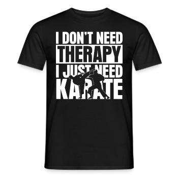 Karate saying karateka - Men's T-Shirt - black - Front - AI Model Male 178 light (178cm)