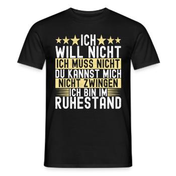 Ruhestand Rente - Männer T-Shirt - Schwarz - Vorne - AI Model Male 178 light (178cm)