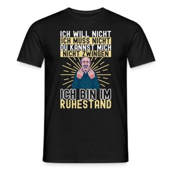 Ruhestand Rente - Männer T-Shirt - Schwarz - Vorne - AI Model Male 178 light (178cm)