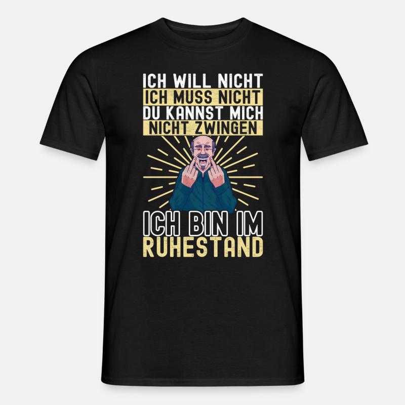 Ruhestand Rente - Männer T-Shirt - Schwarz
