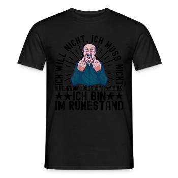 Ruhestand Rente - Männer T-Shirt - Schwarz - Vorne - AI Model Male 178 light (178cm)