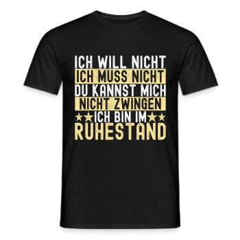 Ruhestand Rente - Männer T-Shirt - Schwarz - Vorne - AI Model Male 178 light (178cm)