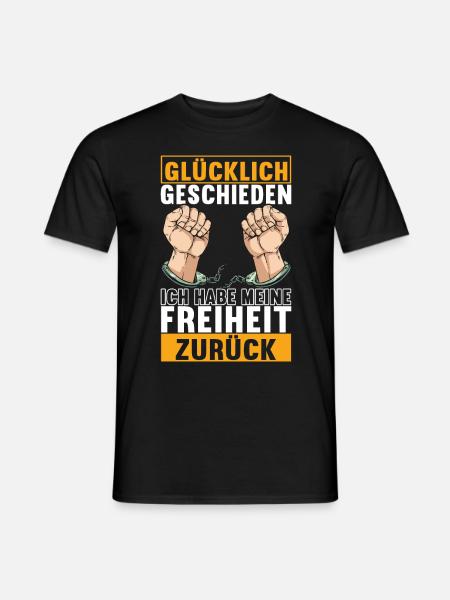 Geschieden Scheidung - Männer T-Shirt - Schwarz