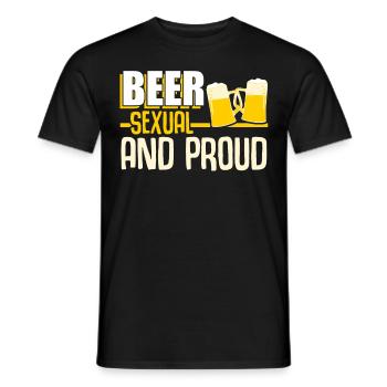 Beer funny Braumeister Bierbrauer - Men's T-Shirt - black - Front - AI Model Male 178 light (178cm)
