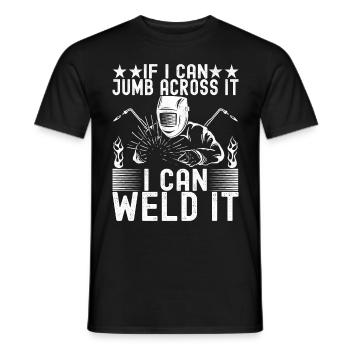Soudage par soudeur - T-shirt homme - noir - Devant - AI Model Male 178 light (178cm)
