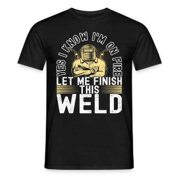Soudage par soudeur - T-shirt homme - noir - Devant - AI Model Male 178 light (178cm)