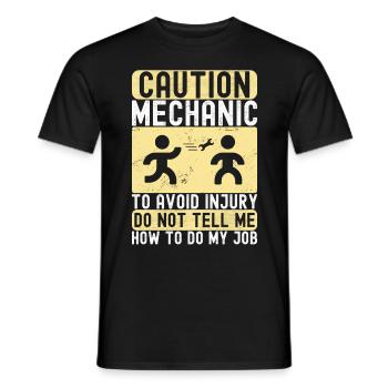 Mécanicien automobile Technicien en mécatronique - T-shirt homme - noir - Devant - AI Model Male 178 light (178cm)