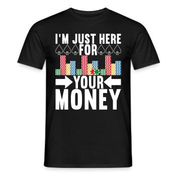 Poker Poker Player Casino - T-shirt homme - noir - Devant - AI Model Male 178 light (178cm)
