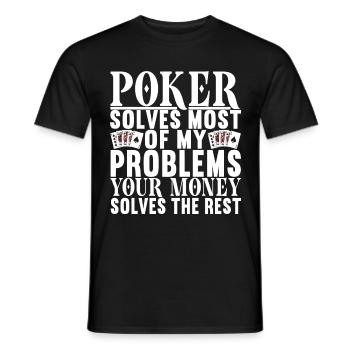 Poker Poker Player Casino - T-shirt homme - noir - Devant - AI Model Male 178 light (178cm)
