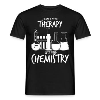 Chimiste Laboratoire de chimie Technicien chimique - T-shirt homme - noir - Devant - AI Model Male 178 light (178cm)