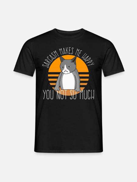 Sarcasm funny saying irony - Men's T-Shirt - black