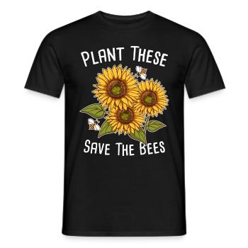 Pflanze Blumen und rette die Bienen / Imker, Biene - Männer T-Shirt - Schwarz - Vorne - AI Model Male 178 light (178cm)