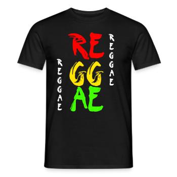 Reggae Japanischer Stil Musik Jamaika Rasta - Männer T-Shirt - Schwarz - Vorne - AI Model Male 178 light (178cm)