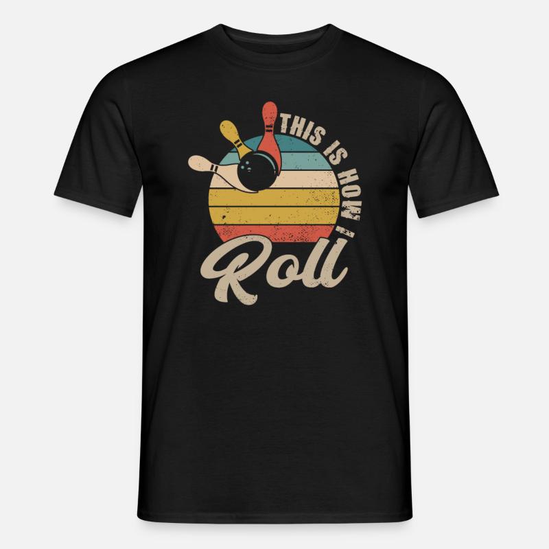 Bowling Bowler Gutter Strike Ersatznadeln - Männer T-Shirt - Schwarz