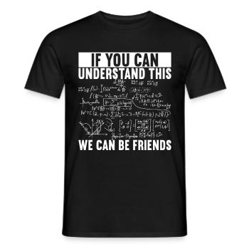 Mathe Mathelehrer - Männer T-Shirt - Schwarz - Vorne - AI Model Male 178 light (178cm)