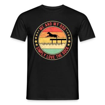 Dock Diving Don't Follow My dog - Männer T-Shirt - Schwarz - Vorne - AI Model Male 178 light (178cm)