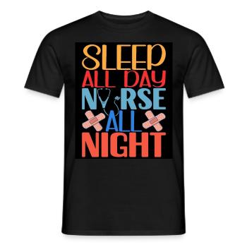 Nurse Caregiver - Men's T-Shirt - black - Front - AI Model Male 178 light (178cm)