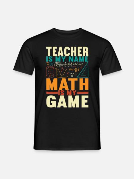 Mathe Mathelehrer - Männer T-Shirt - Schwarz